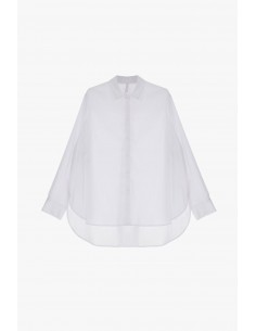 Imperial Femme Chemisier Oversized Blanc à boutonnage lateral Imperial Femme Chemisier Oversized Blanc à boutonnage lateral