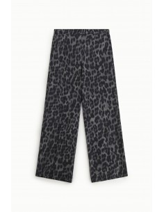 Imperial Femme pantalon Gris fluide forme Palazzo imprimé Leopard Imperial Femme pantalon Gris fluide forme Palazzo imprimé Leopard