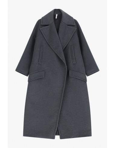 Imperial Femme, maxi manteau, anthracite, forme oversize a revers larges Imperial Femme, maxi manteau, anthracite, forme oversize a revers larges