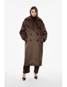 Imperial Femme manteau oversize coloris chocolat Imperial Femme manteau oversize coloris chocolat