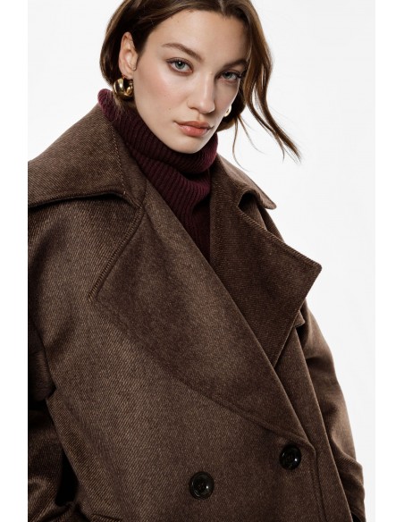 Imperial Femme manteau oversize coloris chocolat Imperial Femme manteau oversize coloris chocolat