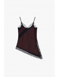 Imperial Femme Debardeur asymetrique prune et dentelle Imperial Femme Debardeur asymetrique prune et dentelle