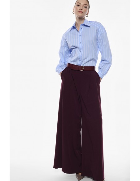 Imperial Femme pantalon Palazzo à pinces et jambe large evasée Imperial Femme pantalon Palazzo à pinces et jambe large evasée