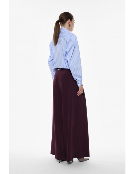 Imperial Femme pantalon Palazzo à pinces et jambe large evasée Imperial Femme pantalon Palazzo à pinces et jambe large evasée