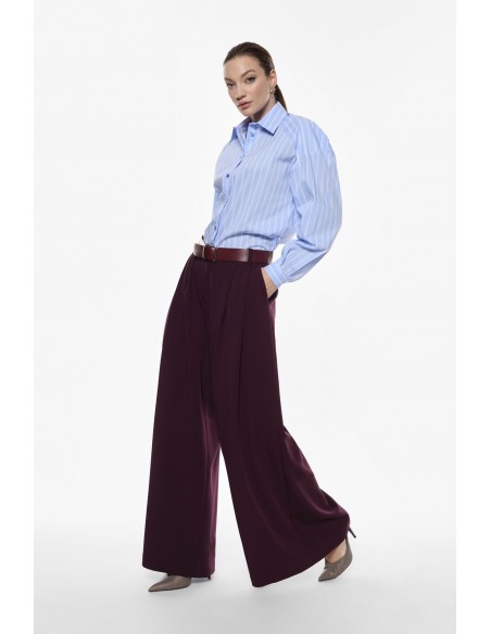 Imperial Femme pantalon Palazzo à pinces et jambe large evasée Imperial Femme pantalon Palazzo à pinces et jambe large evasée