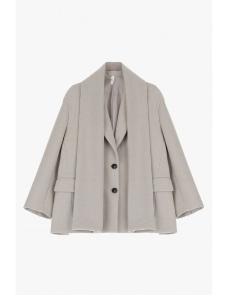 Imperial Femme Veste Caban avec echarpe integrée amovible Imperial Femme Veste Caban avec echarpe integrée amovible