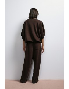 Imperial Femme Pantalon de jogging Chocolat a Galon rayé Imperial Femme Pantalon de jogging chocolat a Galon rayé vue dos