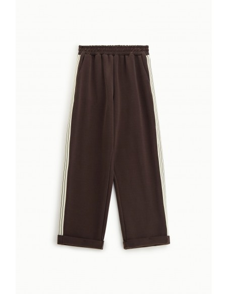 Imperial Femme Pantalon de jogging Chocolat a Galon rayé Imperial Femme Pantalon de jogging Chocolat a Galon rayé