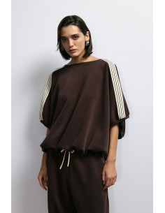 Imperial Femme sweat-shirt Chocolat Oversize à manches courtes Imperial Femme sweat-shirt Chocolat Oversize à manches courtes
