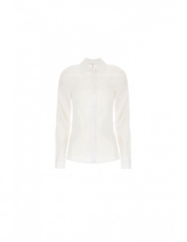 Imperial Femme Chemisier ajusté à manches longues en popeline de coton