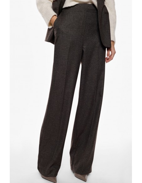 Imperial Femme pantalon gris coupe droite