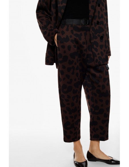 Imperial Femme pantalon forme balloon à motif leopard