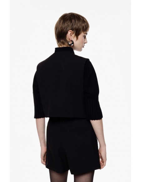 Imperial Femme gilet court en sequins noirs