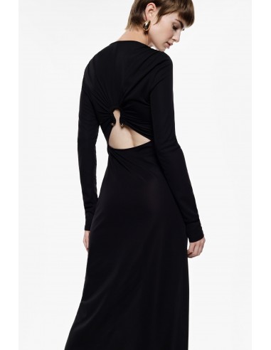 Imperial femme robe longue noire echancrée au dos