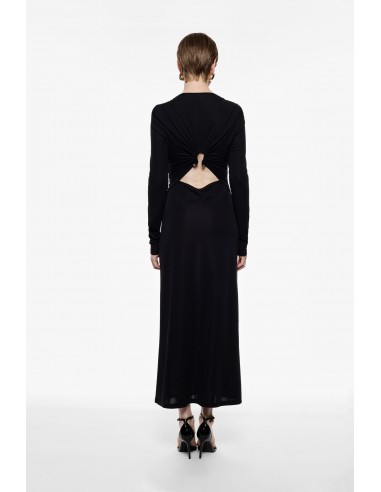 Imperial femme robe longue noire echancrée au dos