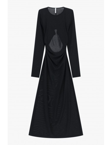 Imperial femme robe longue noire echancrée au dos
