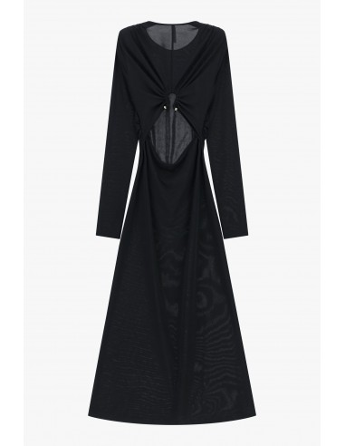 Imperial femme robe longue noire echancrée au dos