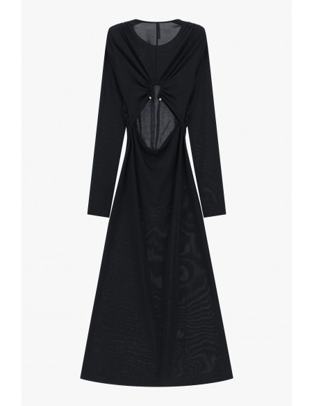 Imperial femme robe longue noire echancrée au dos
