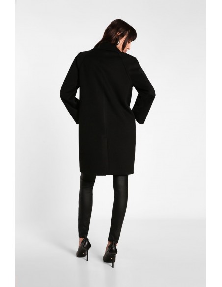 Imperial Femme manteau court  noir à boutonnage croisé