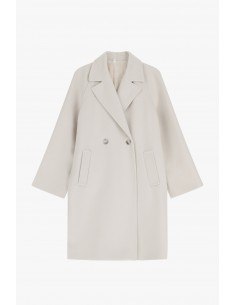 Imperial Femme manteau court ecru à boutonnage croisé