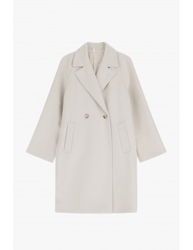 Imperial Femme manteau court ecru à boutonnage croisé
