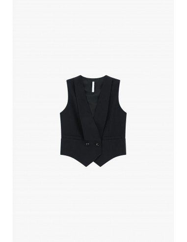 Imperial Femme gilet noir col a revers