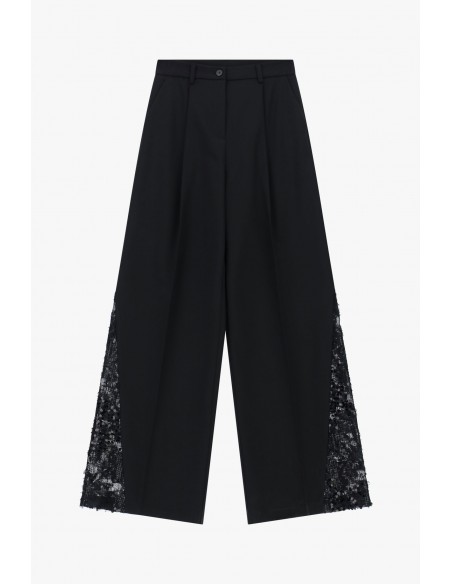 Imperial Femme gilet long avec dos en tulle et sequins