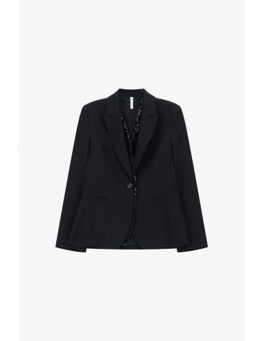 Imperial Femme gilet long avec dos en tulle et sequins