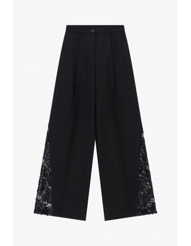 Imperial Femme blazer noir avec details en tulle et sequins