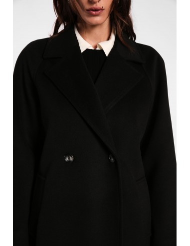 Imperial Femme manteau court  noir à boutonnage croisé