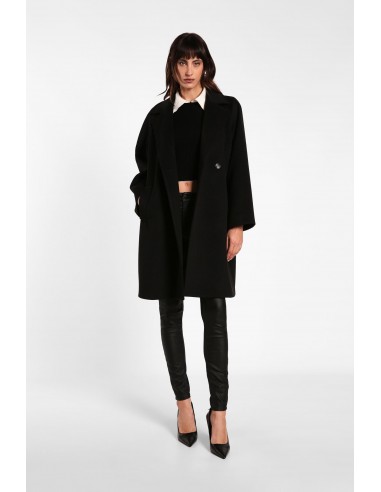 Imperial Femme manteau court  noir à boutonnage croisé