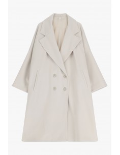 Imperial Femme manteau Ecru boutonnage croisé coupe oversize