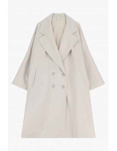 Imperial Femme manteau Ecru boutonnage croisé coupe oversize