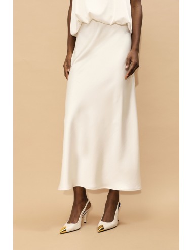 Jupe midi sirène en crêpe satin coordonnable – Imperial
