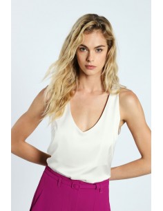 Débardeur à brides larges en crêpe satin – Imperial