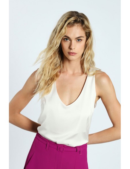 Débardeur à brides larges en crêpe satin – Imperial