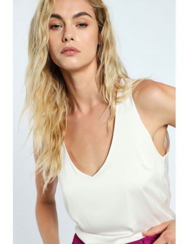 Débardeur à brides larges en crêpe satin – Imperial