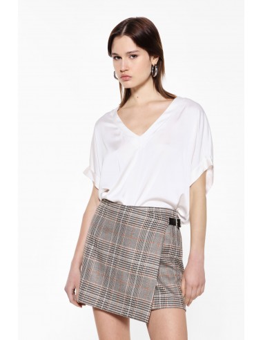 T-shirt oversized en crêpe satin à décolleté – Imperial