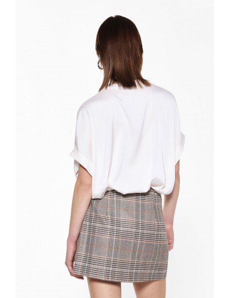 T-shirt oversized en crêpe satin à décolleté – Imperial