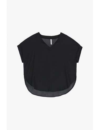 T-shirt oversized en crêpe satin à décolleté – Imperial