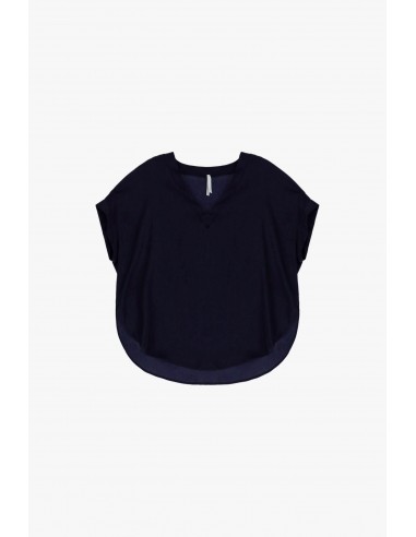 T-shirt oversized en crêpe satin à décolleté – Imperial