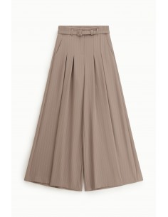 Pantalon Palazzo à Pinces en Crêpe Rayé – Imperial