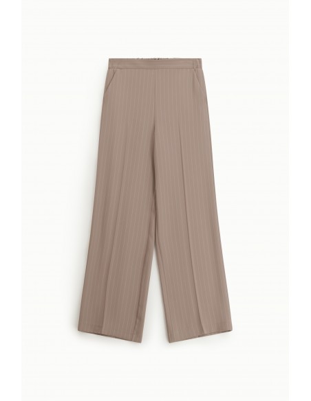 Pantalon Palazzo Fluide Rayé Taille Élastiquée – Imperial