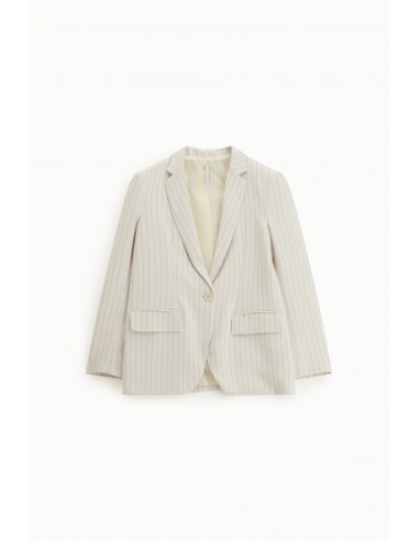 Blazer de tailleur en crêpe fluide rayé – Imperial