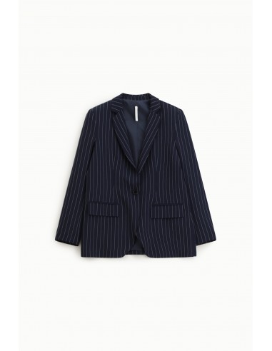 Blazer de tailleur en crêpe fluide rayé – Imperial