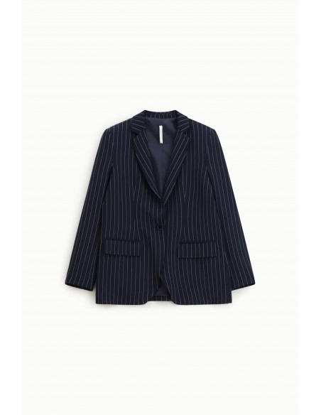 Blazer de tailleur en crêpe fluide rayé – Imperial