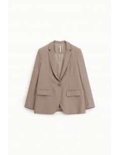 Blazer de tailleur en crêpe fluide rayé – Imperial