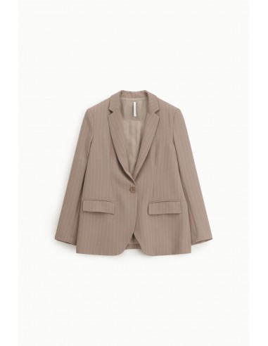 Blazer de tailleur en crêpe fluide rayé – Imperial