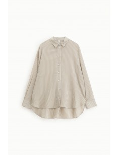 Chemisier oversized rayé à boutonnage latéral – Imperial