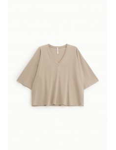 Top ample à manches chauve-souris col V – Imperial